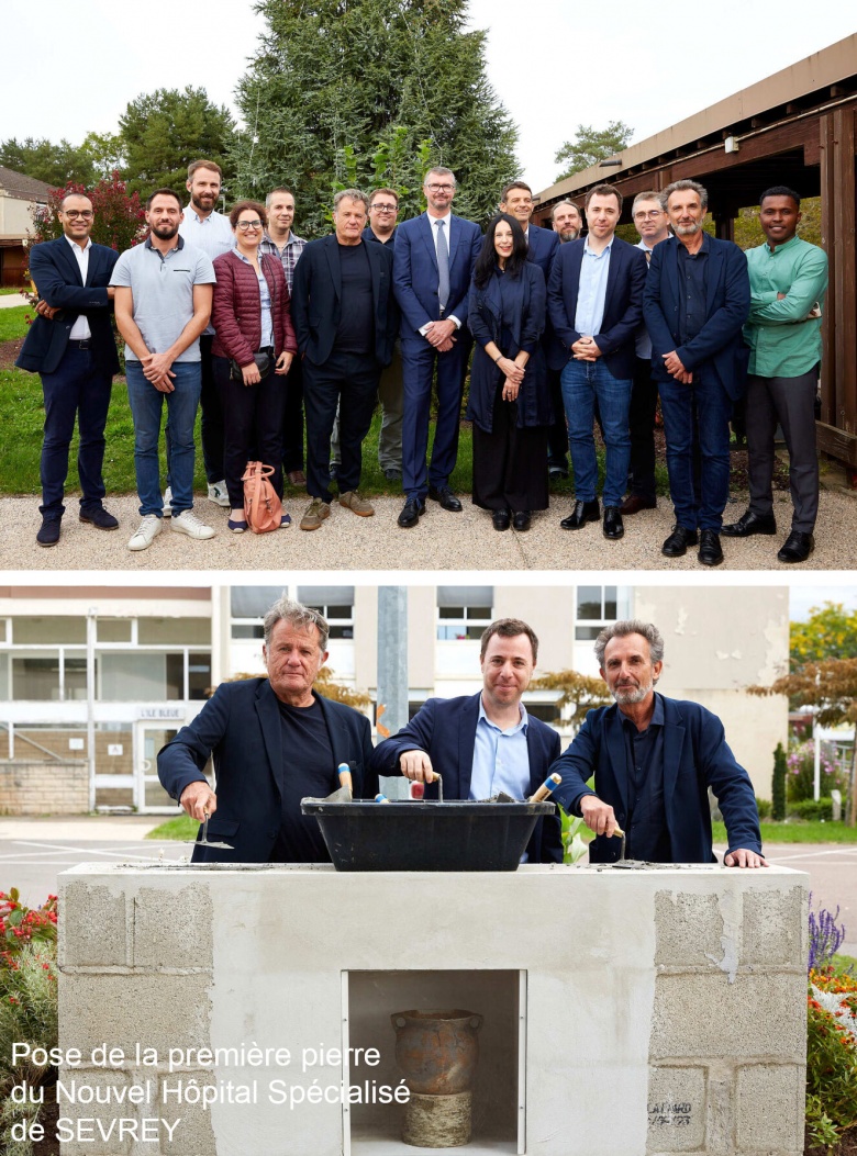 16.10.2023 - Pose de la première pierre  du Nouvel Hôpital Spécialisé de SEVREY